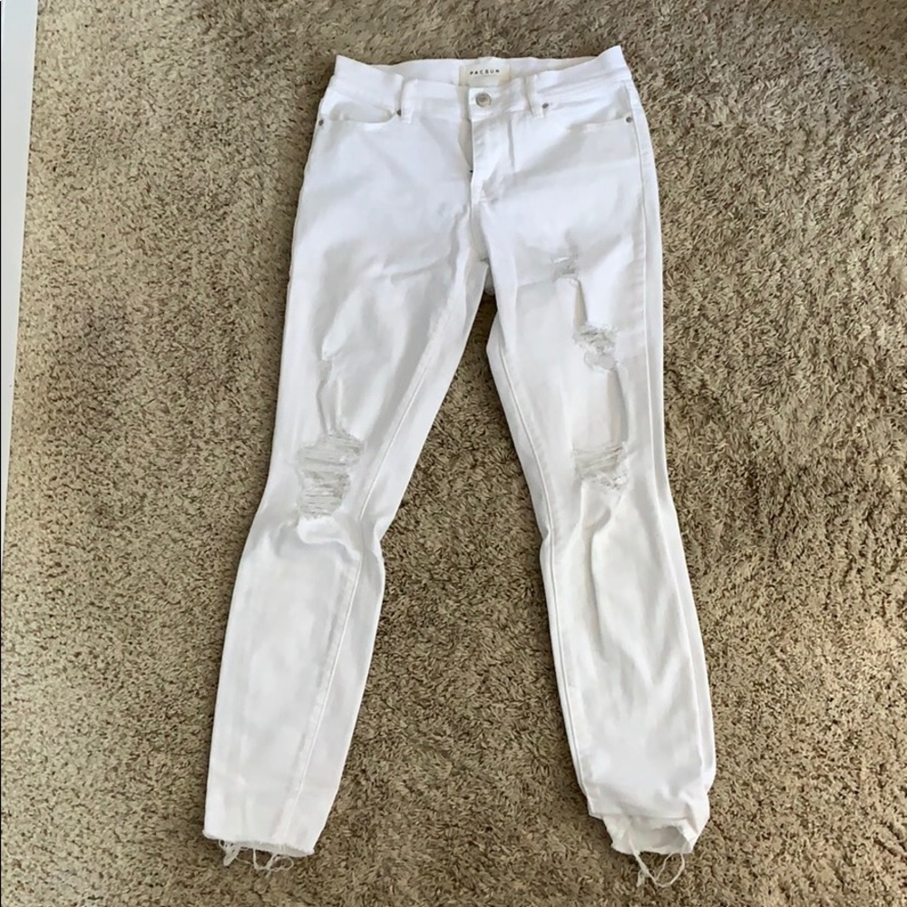 Ripped white jeans